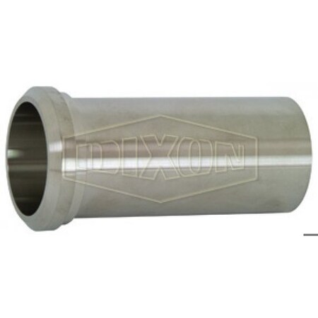 Dixon Tygon Hose Adapter, 2-1/2 in, Plain Beveled Seat, 304 SS, Domestic 14AHT-G250